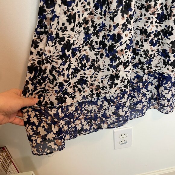 ME+EM Floral Chiffon Tiered Midi Skirt \\ 14 - Picture 7 of 9